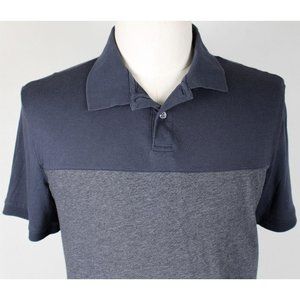 NEW Vince Johnny Trim Pima Cotton Polo Shirt LG